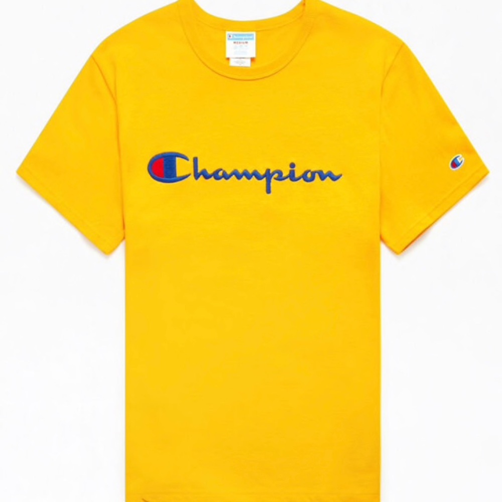 yellow champion shirt